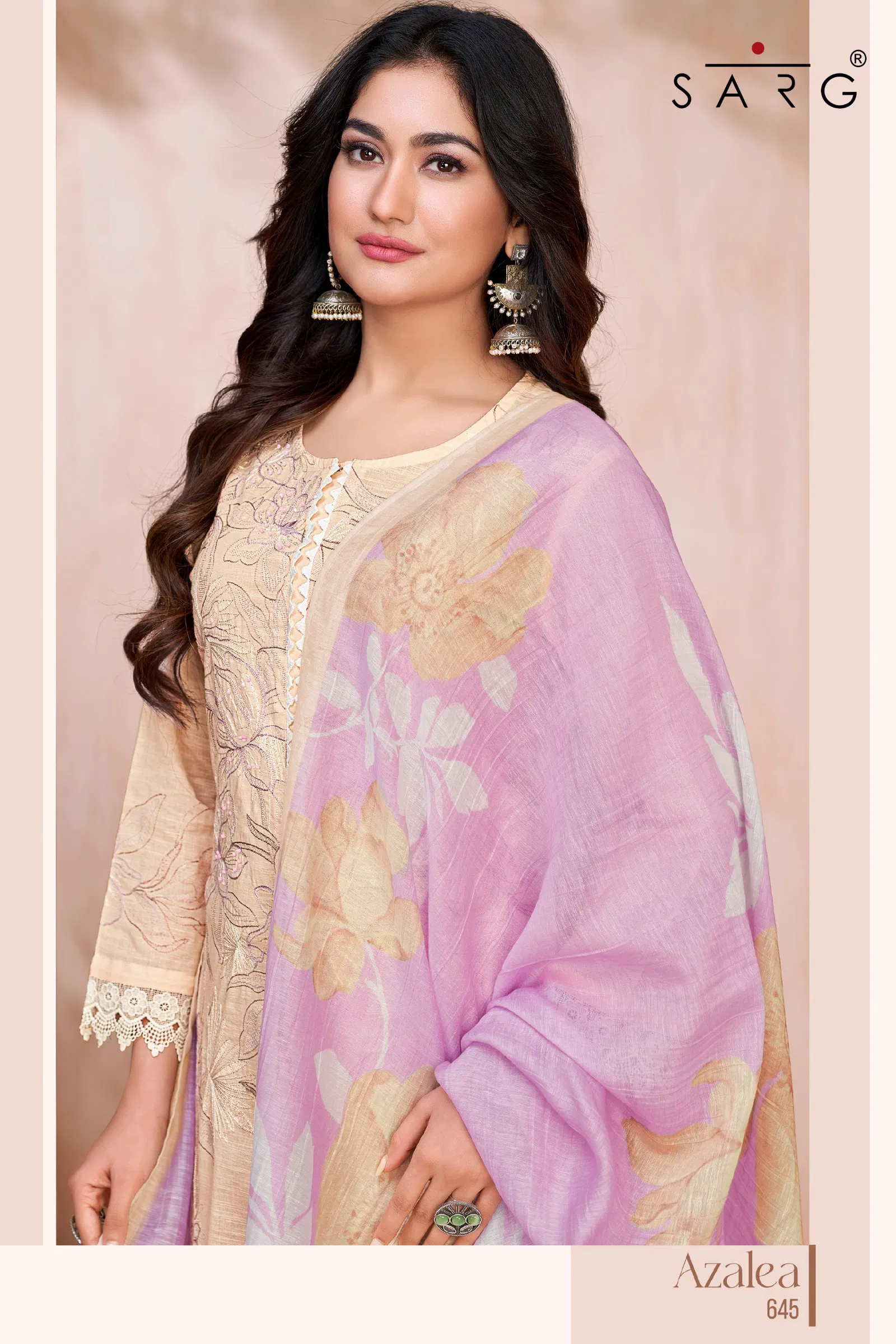 Azalea By Sahiba Premium Cotton Linen Dved With Heavy Embroidery Dress Material Online Wholesale
